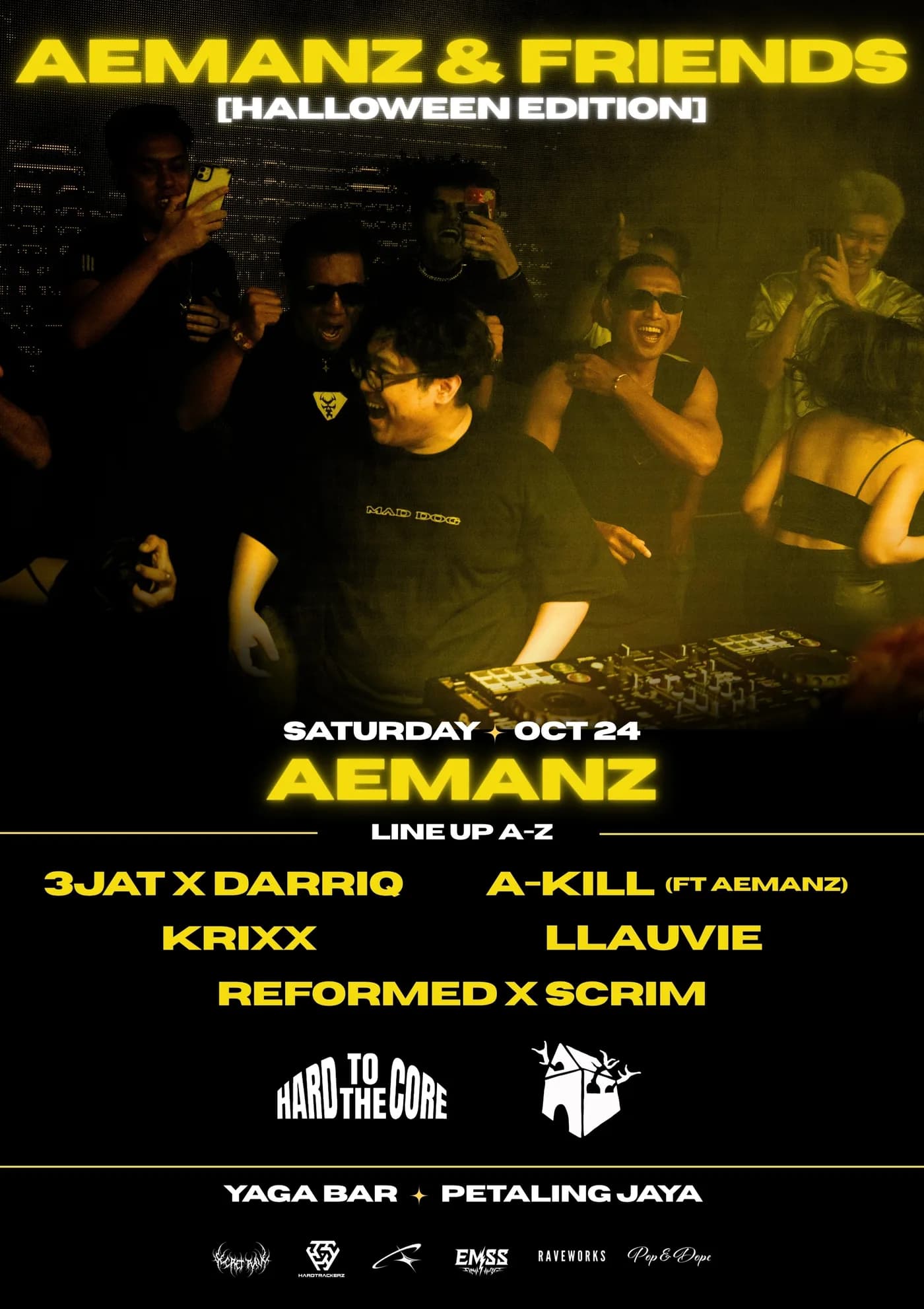 Poster: Hard to the Core present Aemanz & Friends
