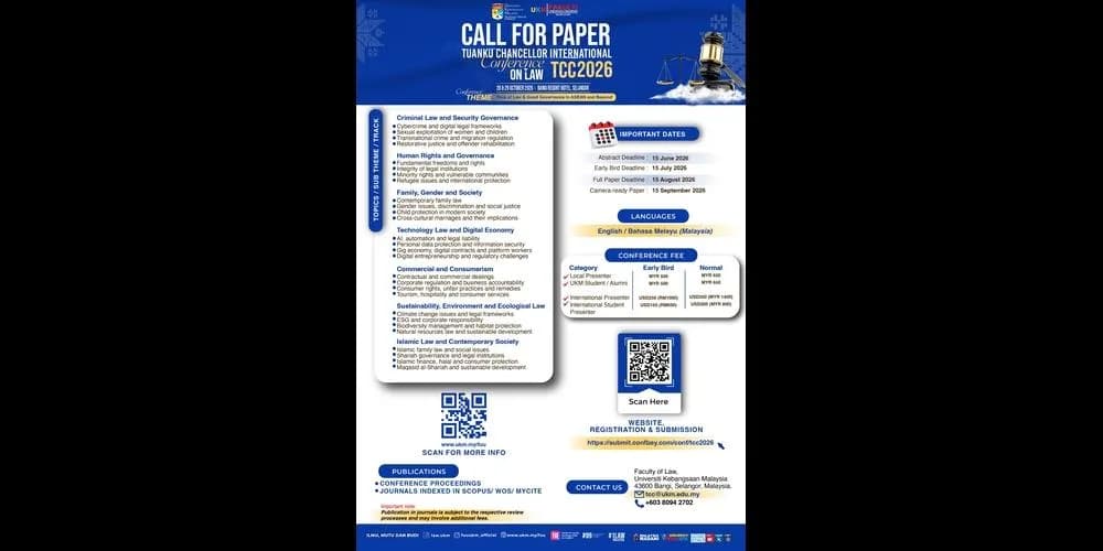 Poster: PERSIDANGAN UNDANG-UNDANG TUANKU CANSELOR (TCC) 2026